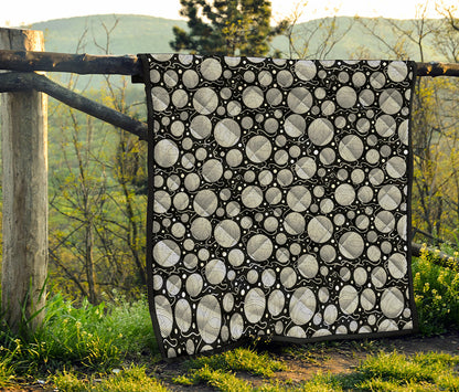 Black And White Yarn Pattern Print Quilt