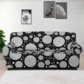 Black And White Yarn Pattern Print Sofa Cover