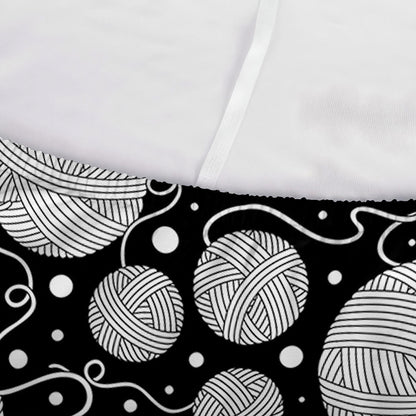 Black And White Yarn Pattern Print Sofa Cover