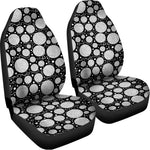 Black And White Yarn Pattern Print Universal Fit Car Seat Covers