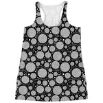 Black And White Yarn Pattern Print Women's Racerback Tank Top