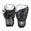 Black And White Yin Yang Mandala Print Boxing Gloves