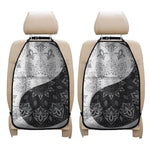 Black And White Yin Yang Mandala Print Car Seat Organizers