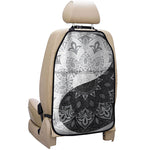 Black And White Yin Yang Mandala Print Car Seat Organizers