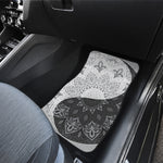 Black And White Yin Yang Mandala Print Front Car Floor Mats