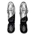 Black And White Yin Yang Mandala Print Muay Thai Shin Guards