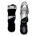 Black And White Yin Yang Mandala Print Muay Thai Shin Guard