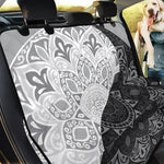 Black And White Yin Yang Mandala Print Pet Car Back Seat Cover