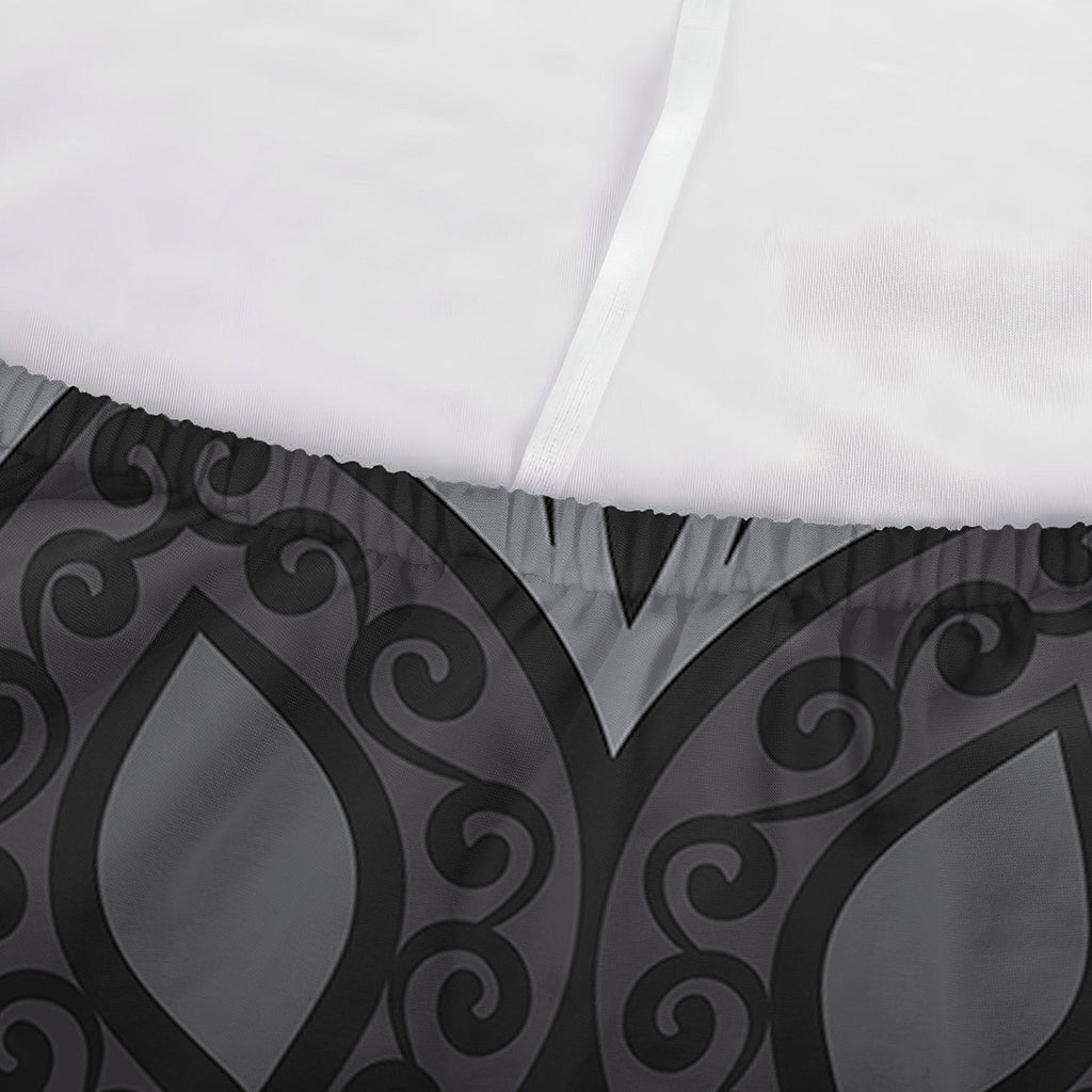Black And White Yin Yang Mandala Print Sofa Cover