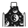 Black And White Yin Yang Pattern Print Apron