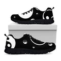 Black And White Yin Yang Pattern Print Black Running Shoes