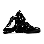 Black And White Yin Yang Pattern Print Black Sneakers