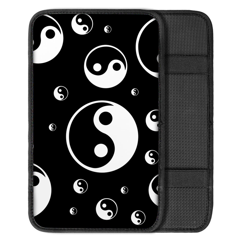Black And White Yin Yang Pattern Print Car Center Console Cover