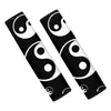 Black And White Yin Yang Pattern Print Car Seat Belt Covers