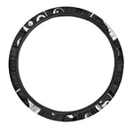 Black And White Yin Yang Pattern Print Car Steering Wheel Cover