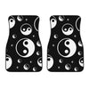 Black And White Yin Yang Pattern Print Front Car Floor Mats