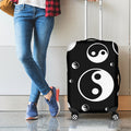 Black And White Yin Yang Pattern Print Luggage Cover
