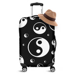 Black And White Yin Yang Pattern Print Luggage Cover