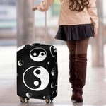 Black And White Yin Yang Pattern Print Luggage Cover