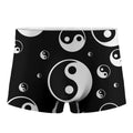 Black And White Yin Yang Pattern Print Men's Boxer Briefs
