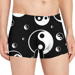 Black And White Yin Yang Pattern Print Men's Boxer Briefs
