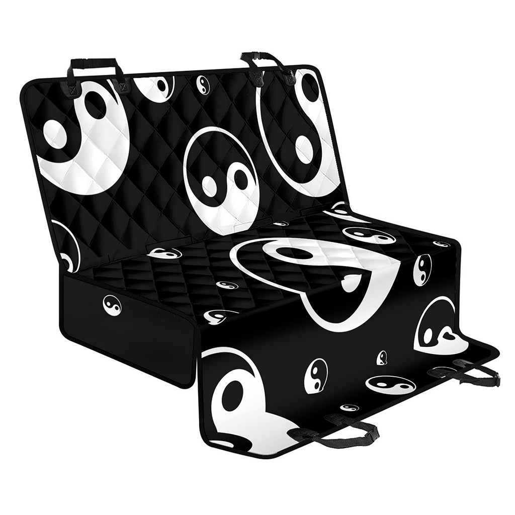 Black And White Yin Yang Pattern Print Pet Car Back Seat Cover