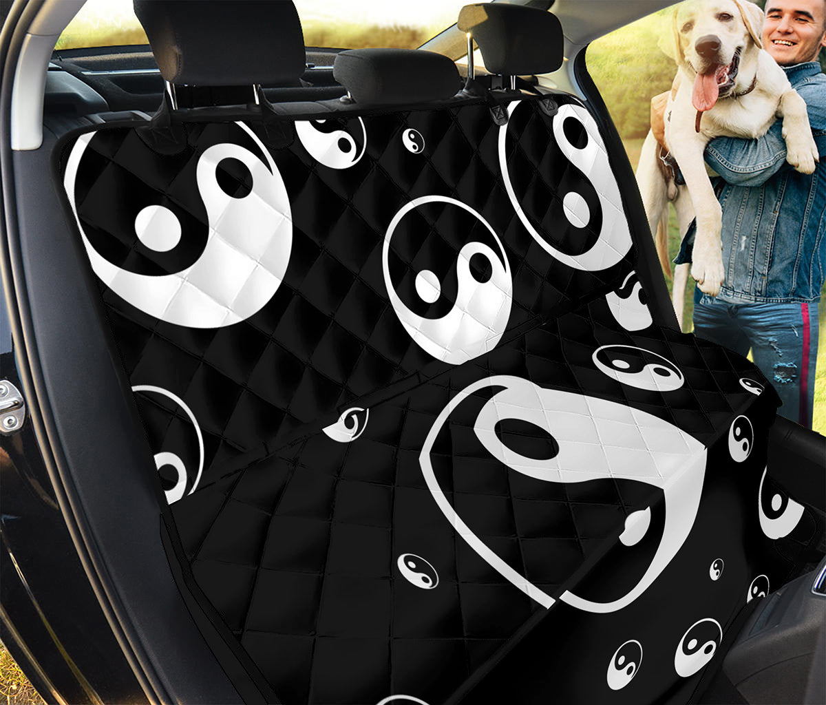 Black And White Yin Yang Pattern Print Pet Car Back Seat Cover