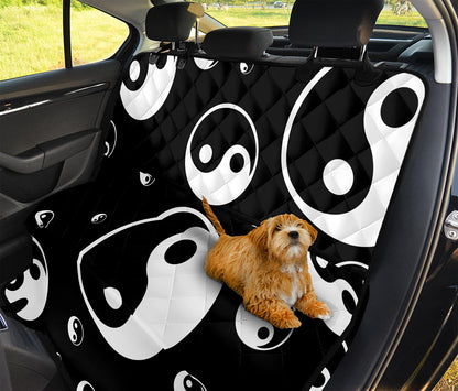Black And White Yin Yang Pattern Print Pet Car Back Seat Cover