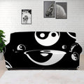 Black And White Yin Yang Pattern Print Sofa Cover