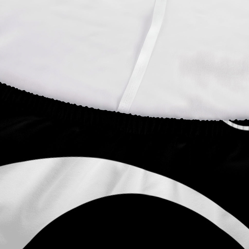 Black And White Yin Yang Pattern Print Sofa Cover