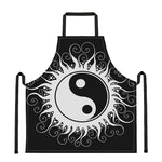 Black And White Yin Yang Sun Print Apron