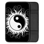 Black And White Yin Yang Sun Print Car Center Console Cover