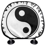 Black And White Yin Yang Sun Print Car Headrest Covers