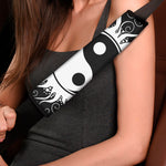 Black And White Yin Yang Sun Print Car Seat Belt Covers