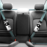 Black And White Yin Yang Sun Print Car Seat Belt Covers