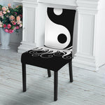 Black And White Yin Yang Sun Print Dining Chair Slipcover