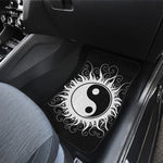 Black And White Yin Yang Sun Print Front Car Floor Mats