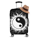 Black And White Yin Yang Sun Print Luggage Cover