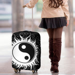 Black And White Yin Yang Sun Print Luggage Cover