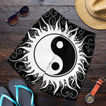 Black And White Yin Yang Sun Print Men's Shorts
