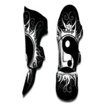 Black And White Yin Yang Sun Print Muay Thai Shin Guard