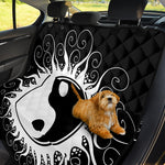Black And White Yin Yang Sun Print Pet Car Back Seat Cover