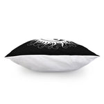 Black And White Yin Yang Sun Print Pillow Cover
