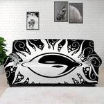 Black And White Yin Yang Sun Print Sofa Cover