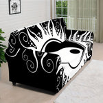 Black And White Yin Yang Sun Print Sofa Cover