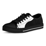 Black And White Yin Yang Symbol Print Black Low Top Shoes 