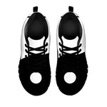 Black And White Yin Yang Symbol Print Black Sneakers