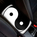 Black And White Yin Yang Symbol Print Car Center Console Cover