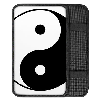 Black And White Yin Yang Symbol Print Car Center Console Cover