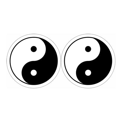 Black And White Yin Yang Symbol Print Car Coasters